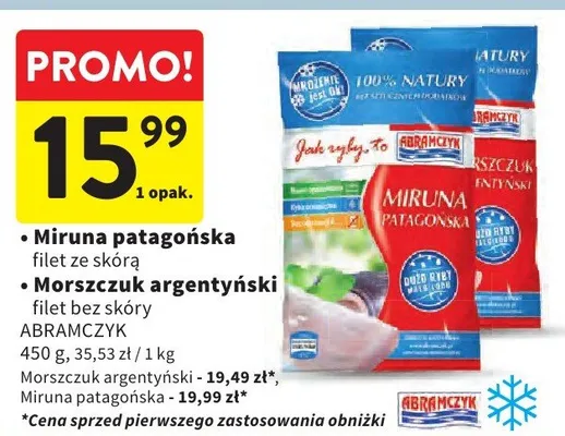 Morszczuk argentyński filet bez skóry promocja w Intermarche