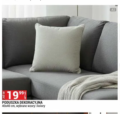 Poduszka dekoracyjna 40x40 cm promocja w Merkury Market
