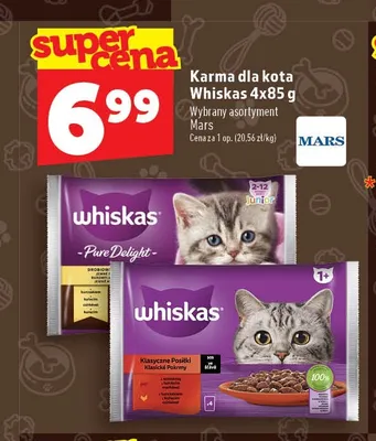 Karma dla kota Whiskas 4-pak promocja w TOPAZ