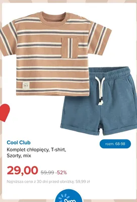 Komplet chłopięcy Cool Club T-shirt szorty promocja w Smyk