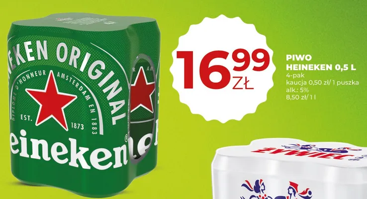 Piwo Heineken 4-pak 500ml promocja w Duży Ben