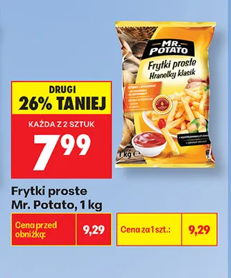 Frytki proste Mr. Potato promocja w Biedronka