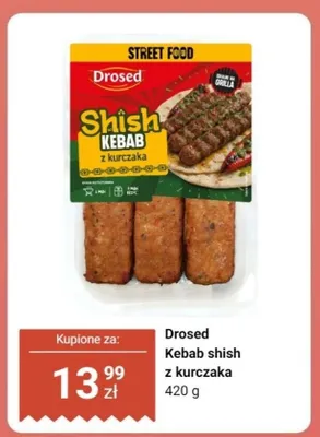 Kebab shish z kurczaka Drosed promocja w Dino