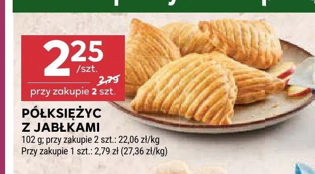 Półksiężyc z jabłkami promocja w Stokrotka