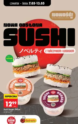 Sushi burger z łososiem promocja w Biedronka