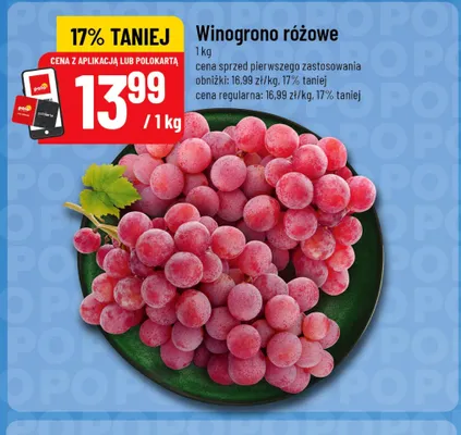 Winogrono różowe promocja w POLOmarket