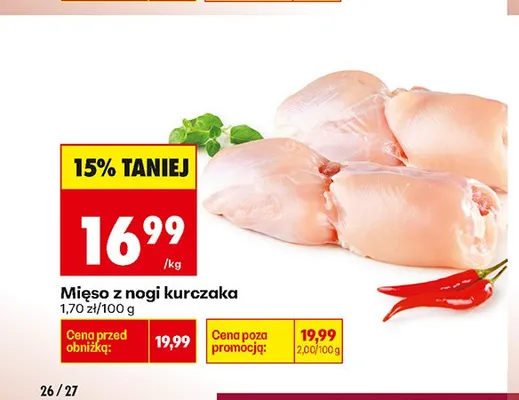 Mięso z nogi kurczaka promocja w Biedronka