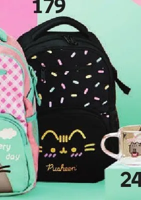 Plecak szkolny Pusheen czarny w posypkę promocja w Empik