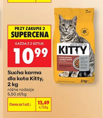 Sucha karma dla kota Kitty promocja w Biedronka