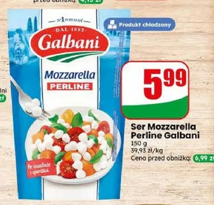 Ser Mozzarella Perline Galbani promocja w Dino