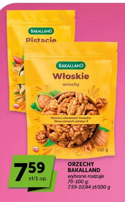 Orzechy włoskie BAKALLAND promocja w ABC