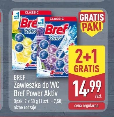 Zawieszka do WC Bref Power Aktiv Lemon promocja w Aldi