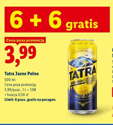 Piwo Tatra promocja w Lidl