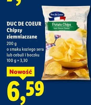 Chipsy ziemniaczane o smaku cebuli i boczku promocja w Lidl