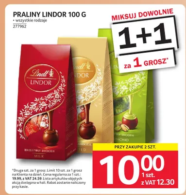 Praliny Lindor promocja w Selgros