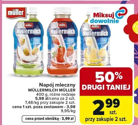 Napój mleczny różne rodzaje promocja w Carrefour Market