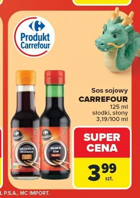 Sos sojowy słony Carrefour promocja w Carrefour
