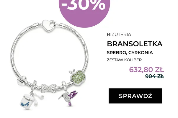 Bransoletka srebro cyrkonia zestaw koliber Briju promocja w Dzień Dziecka