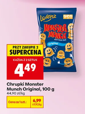 Chrupki Monster Munch Original Lorenz promocja w Biedronka