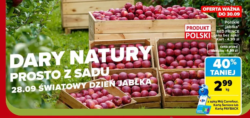 Jabłka Red Prince promocja w Carrefour