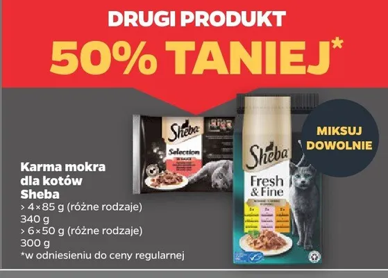 Karma mokra dla kotów różne rodzaje promocja w Netto