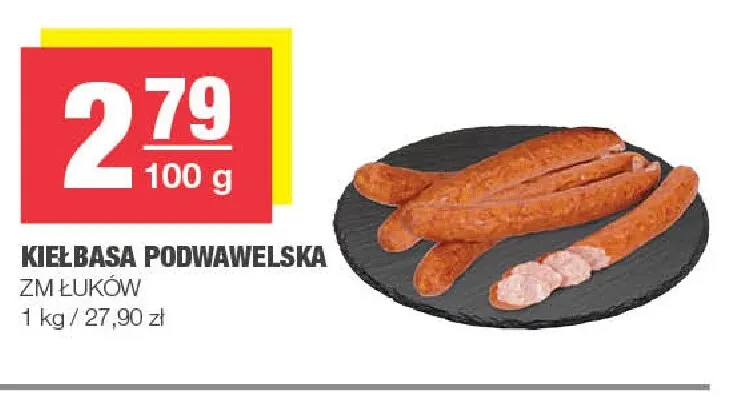 Kiełbasa podwawelska ZM Łuków promocja w SPAR