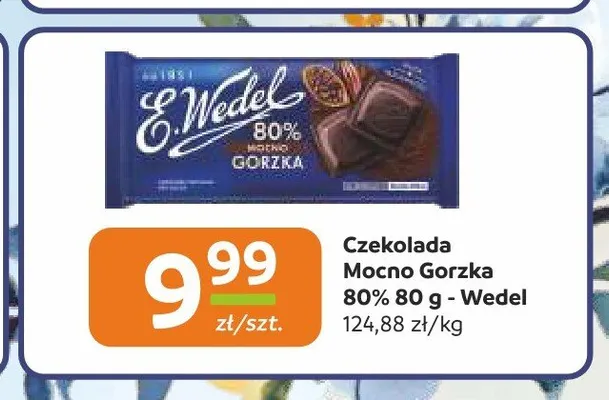 Czekolada Mocno Gorzka 80% E.Wedel promocja w Społem Częstochowa