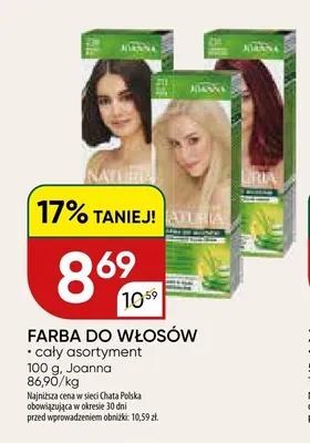 Farba do włosów Joanna Naturia promocja w Chata Polska