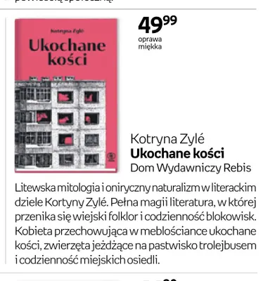 Książka Kotryna Zylé Ukochane kości Dom Wydawniczy Rebis promocja w Empik