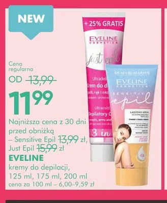 Krem do depilacji Eveline Sensitive Epil promocja w Super-Pharm
