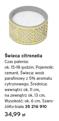 Świeca citronella promocja w Tchibo