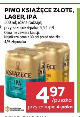 Piwo Książęce Złote promocja w Stokrotka