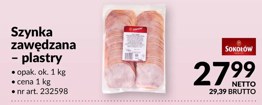 Szynka zawędzana - plastry promocja w Makro