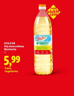 Olej słonecznikowy Wyśmienity Vita D'or promocja w Lidl