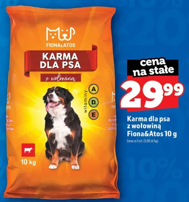 Karma dla psa z wołowiną Fiona&Atos promocja w TOPAZ