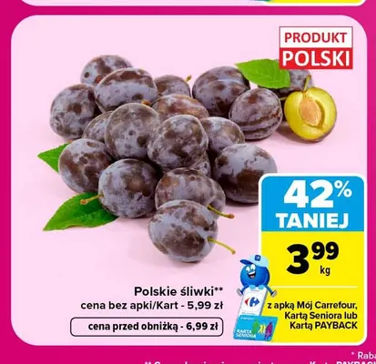 Śliwki polskie promocja w Carrefour Market