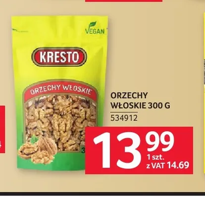 Orzechy włoskie Kresto promocja w Selgros