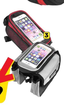 Torba rowerowa na ramę lub pod ramę z etui na smartfon promocja w Bricomarche