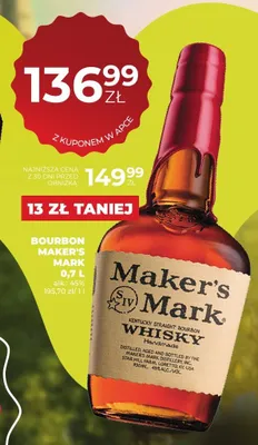 Bourbon Maker's Mark Whisky promocja w Duży Ben