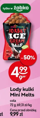 Lody kulki Mini Melts cola promocja w Żabka