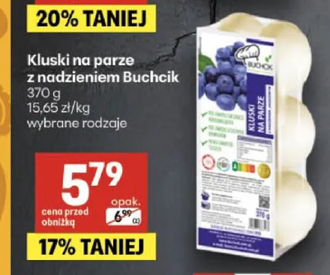Kluski na parze z nadzieniem Buchcik promocja w Delikatesy Centrum
