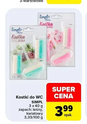 Kostki do WC leśne SIMPL promocja w Carrefour Market