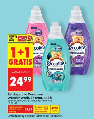 Żel do prania Wonder Wash Ultra Care promocja w Biedronka
