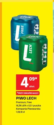 Piwo Lech Premium promocja w Chorten