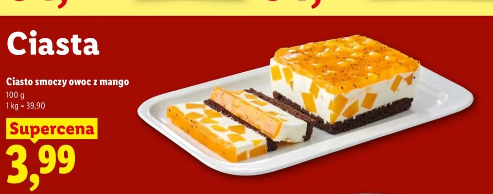 Ciasto smoczy owoc z mango promocja w Lidl