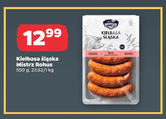 Kiełbasa śląska Mistrz Rohus promocja w Netto