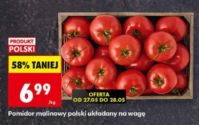 Pomidor malinowy polski układany na wagę promocja w Biedronka