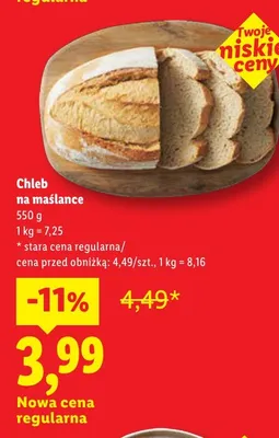 Chleb na maślance promocja w Lidl