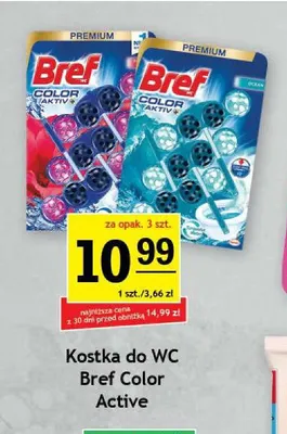 Kostka do WC Bref Color Active Premium 3-pak promocja w Gram Market