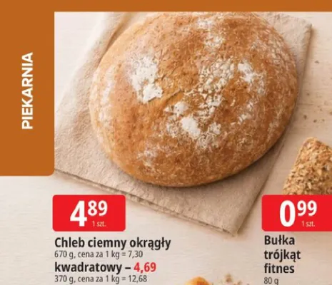 Chleb ciemny kwadratowy promocja w Leclerc